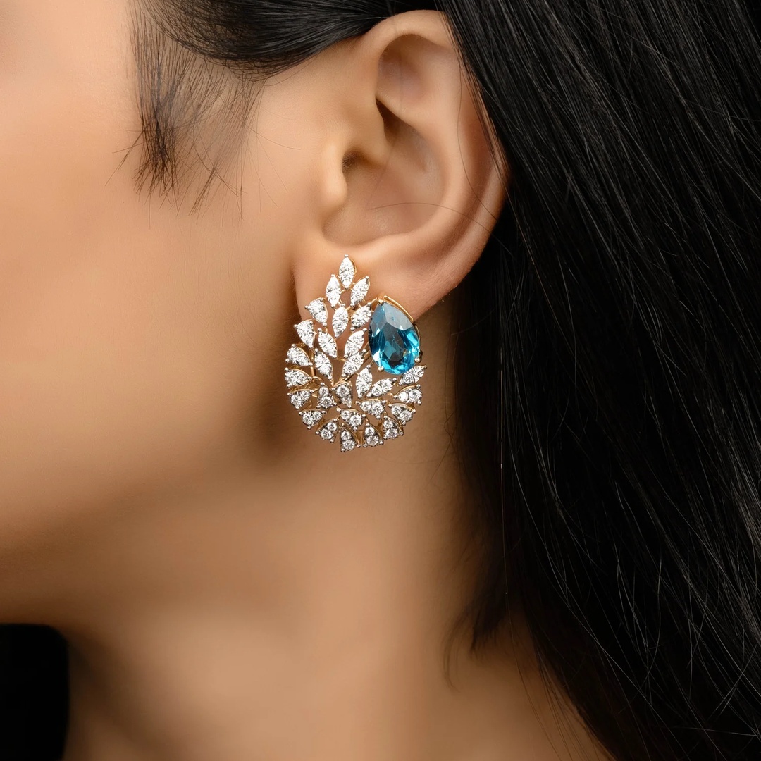 earrings for high neckline