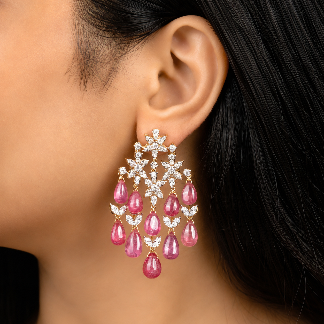 earrings for off-shoulder neckline