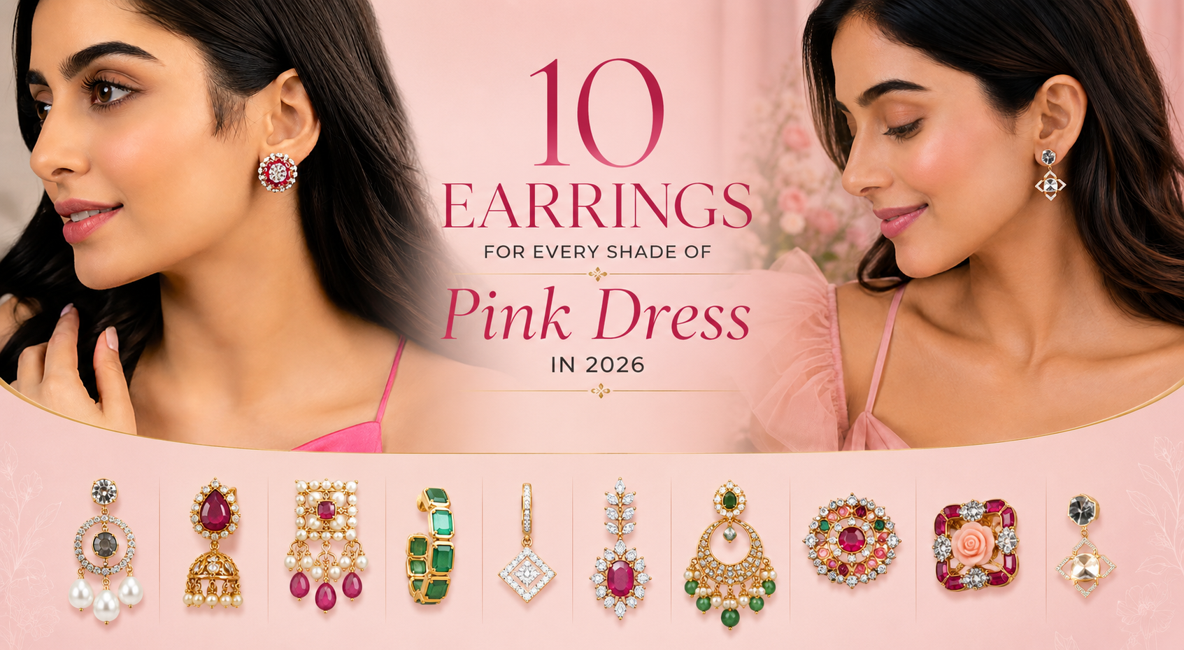 earrings for pink dress