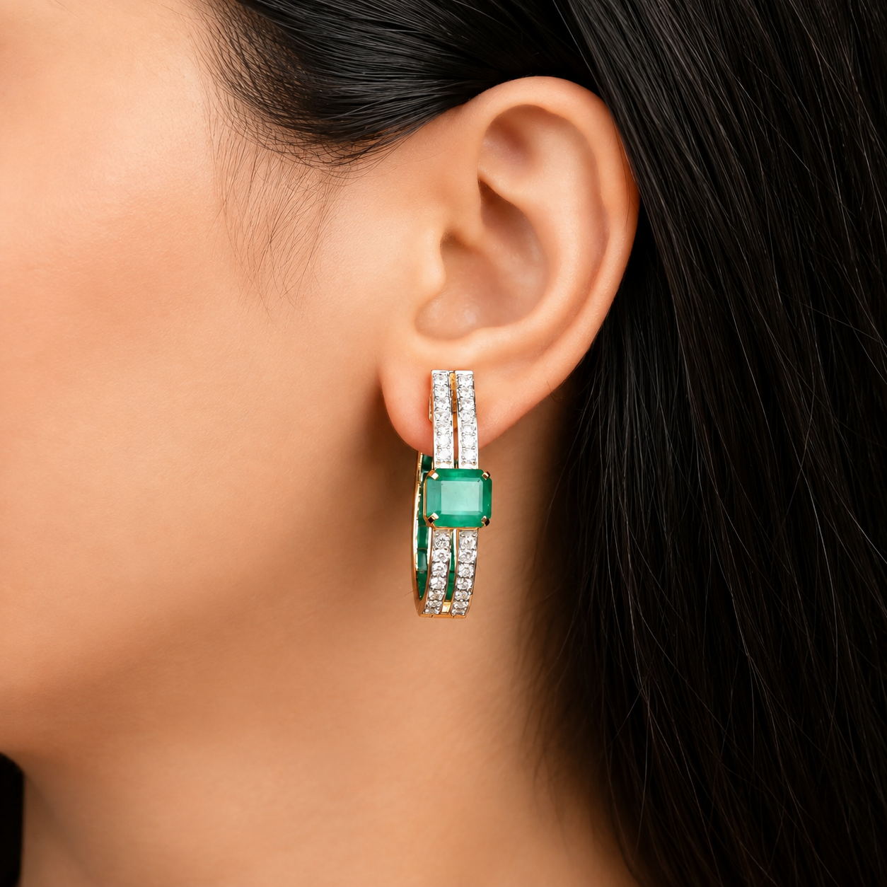 earrings for round neckline