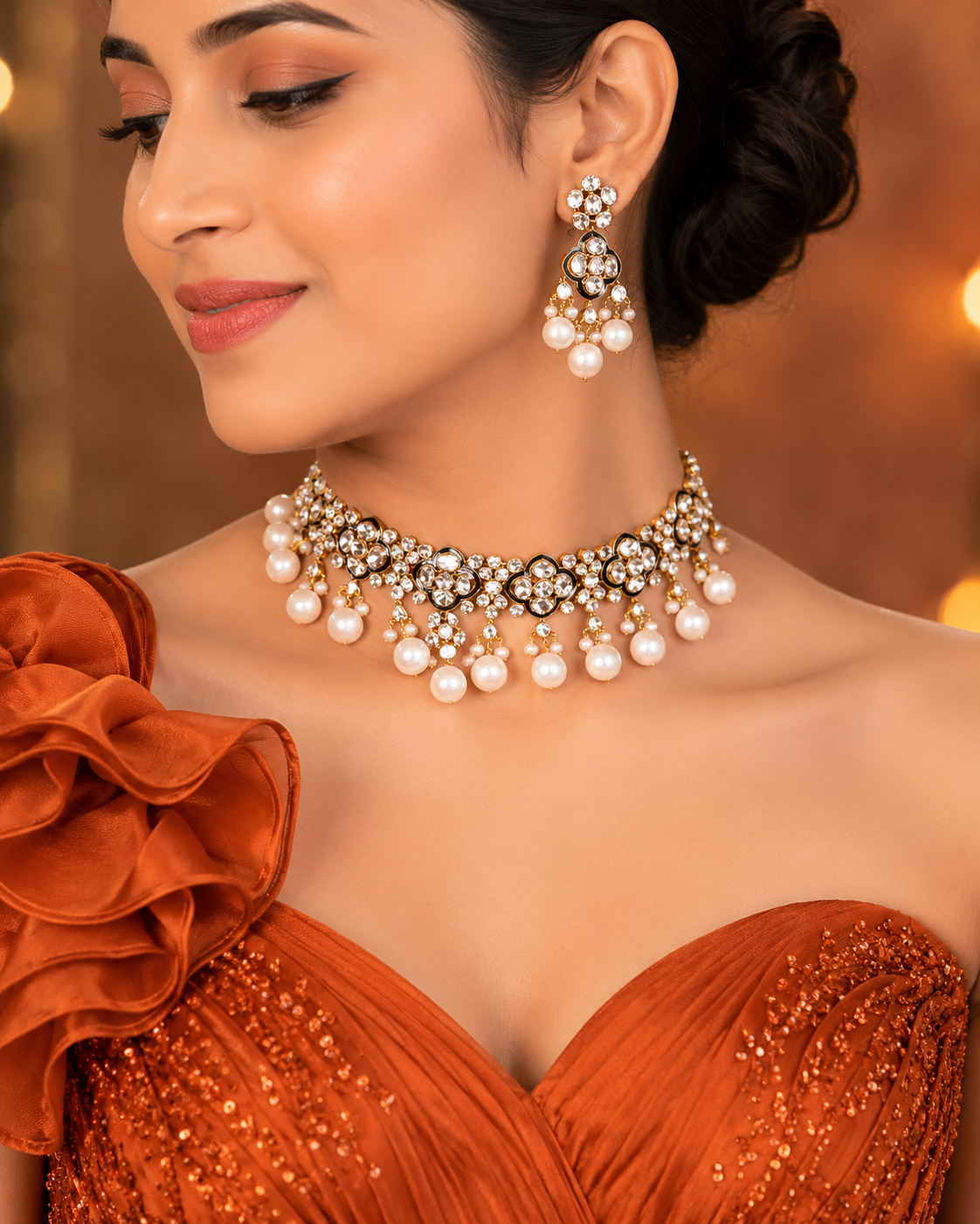 jewellery-for-orange-dress