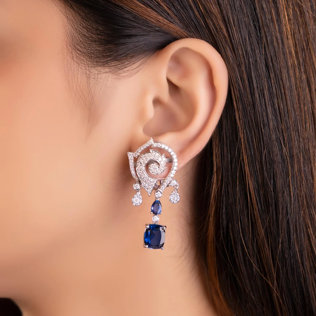 Contemporary diamond earrings