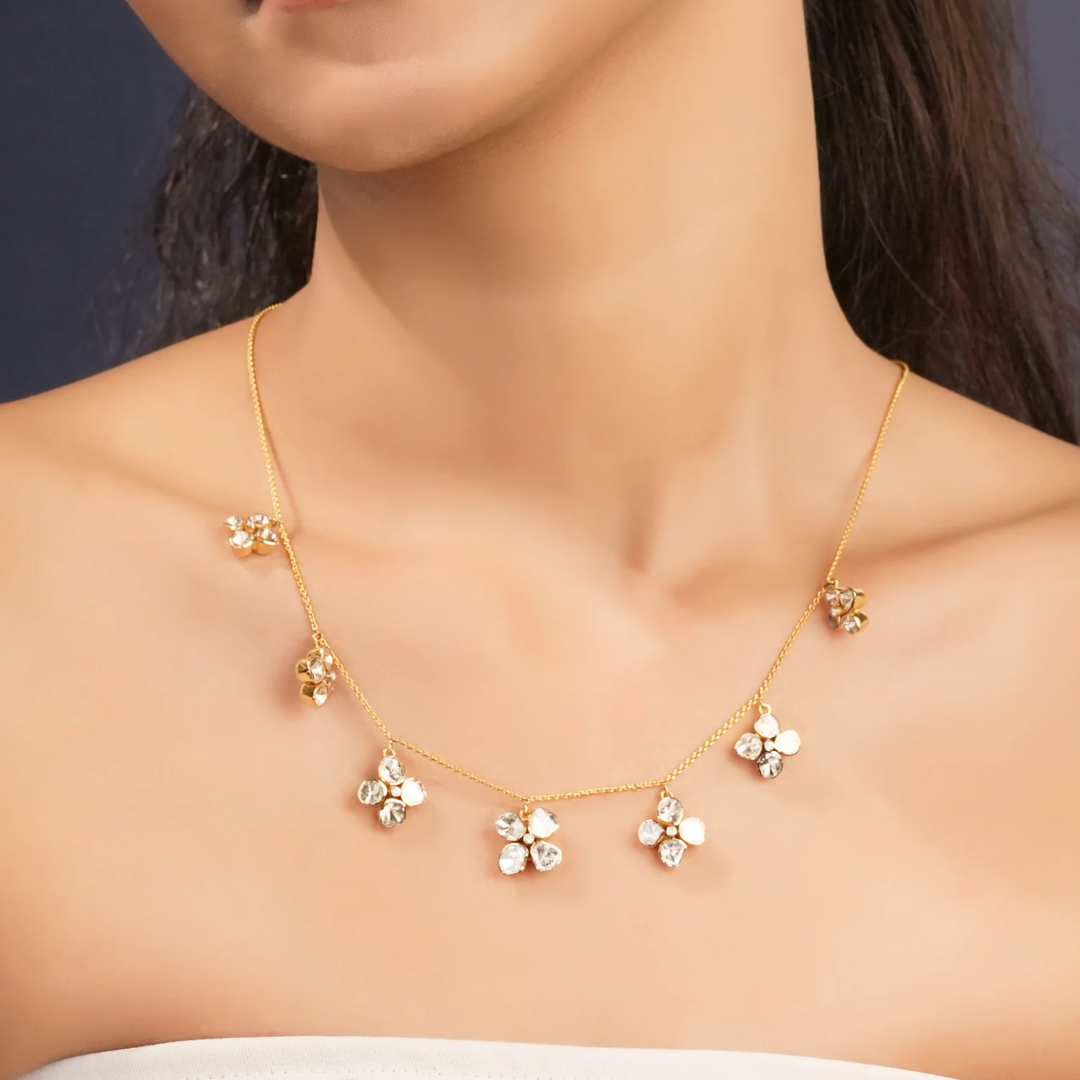 Contemporary polki necklace