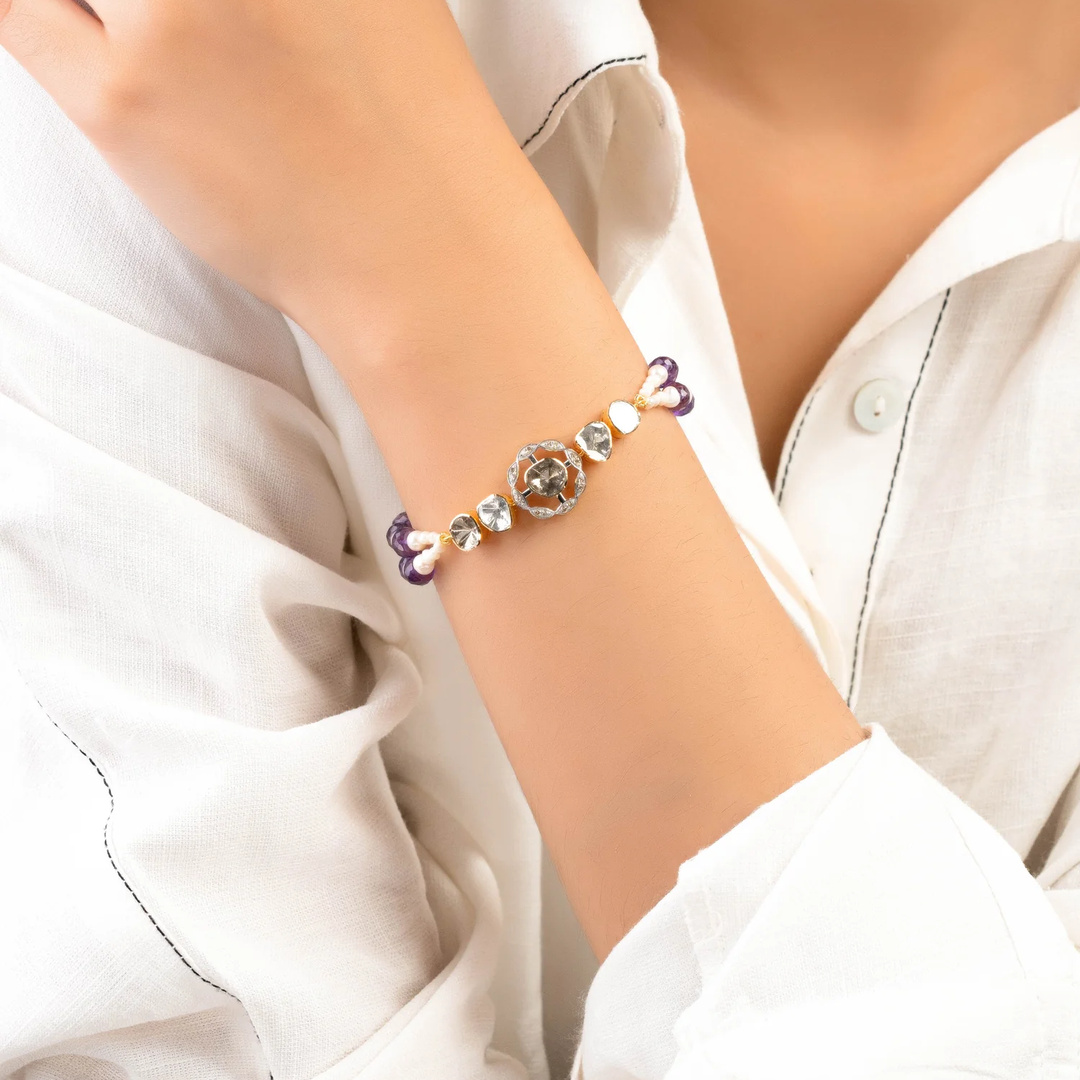 Delicate Polki Bracelet