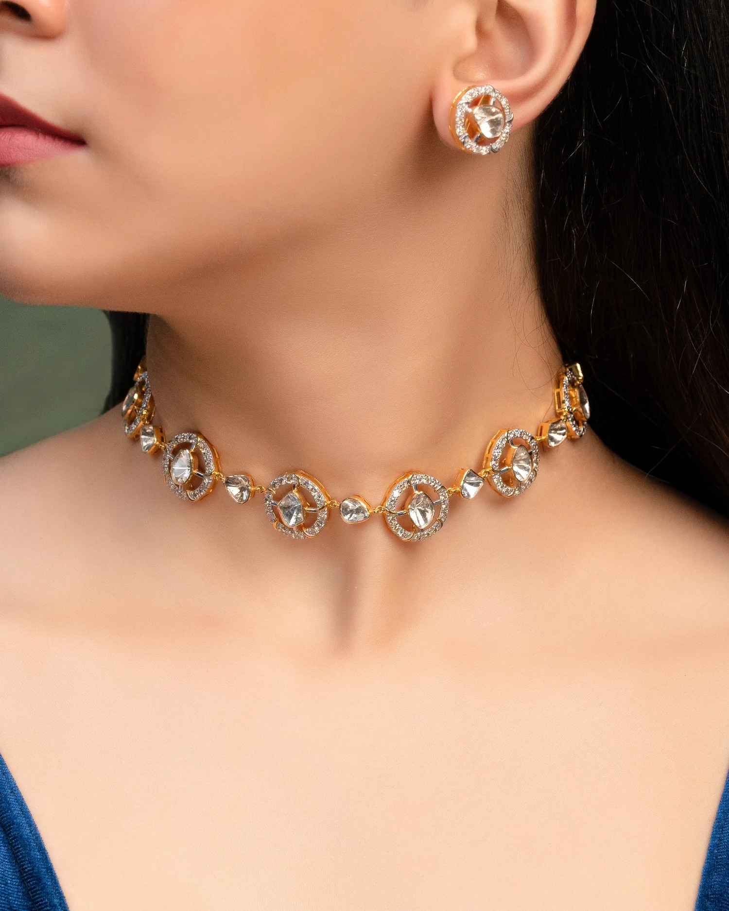 Delicate Polki Choker Set