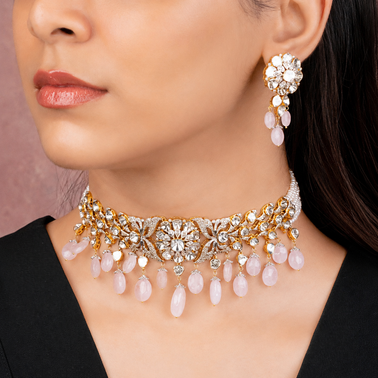 Diamond Beaded Jewellery Set