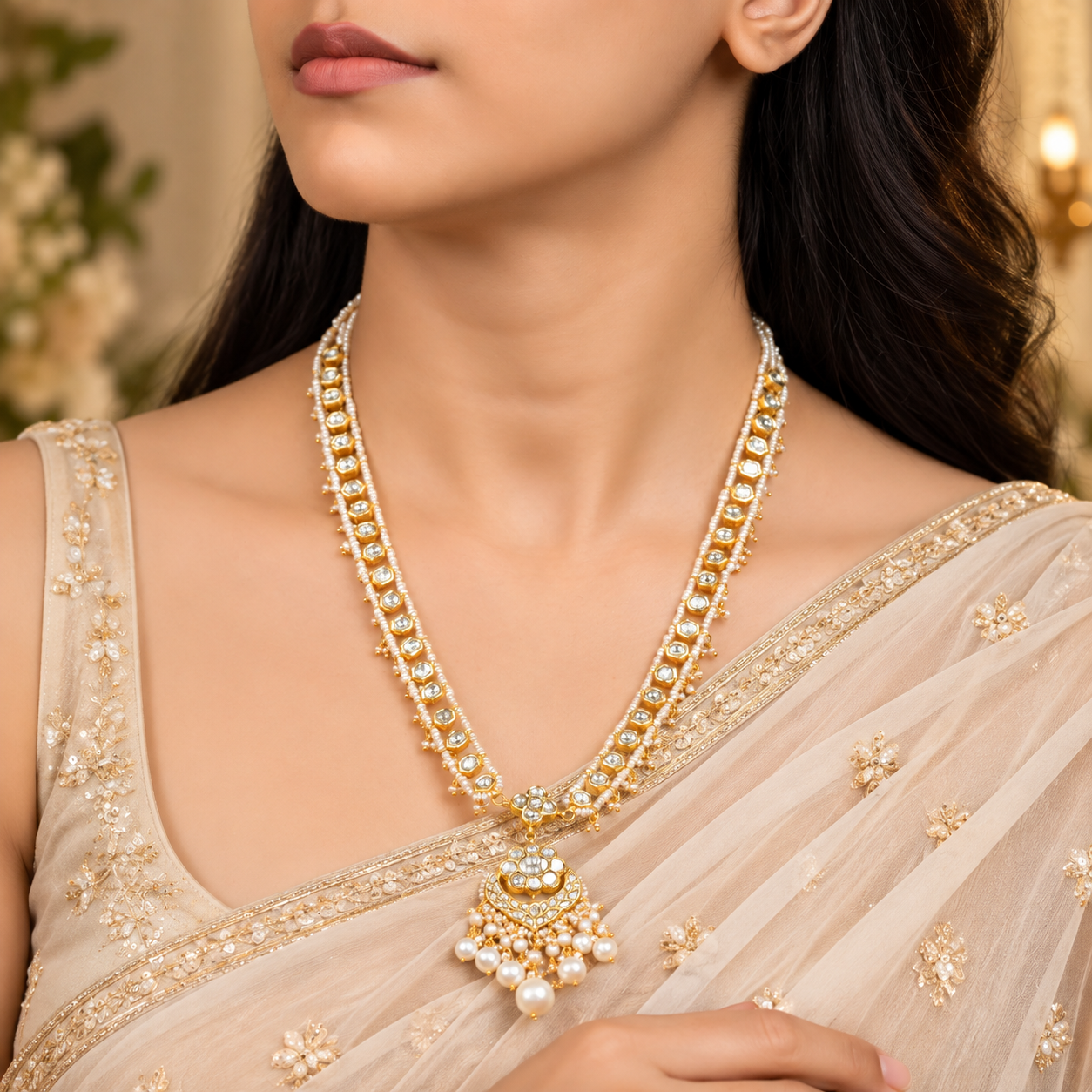 Jewellery for Chiffon Georgette Saree
