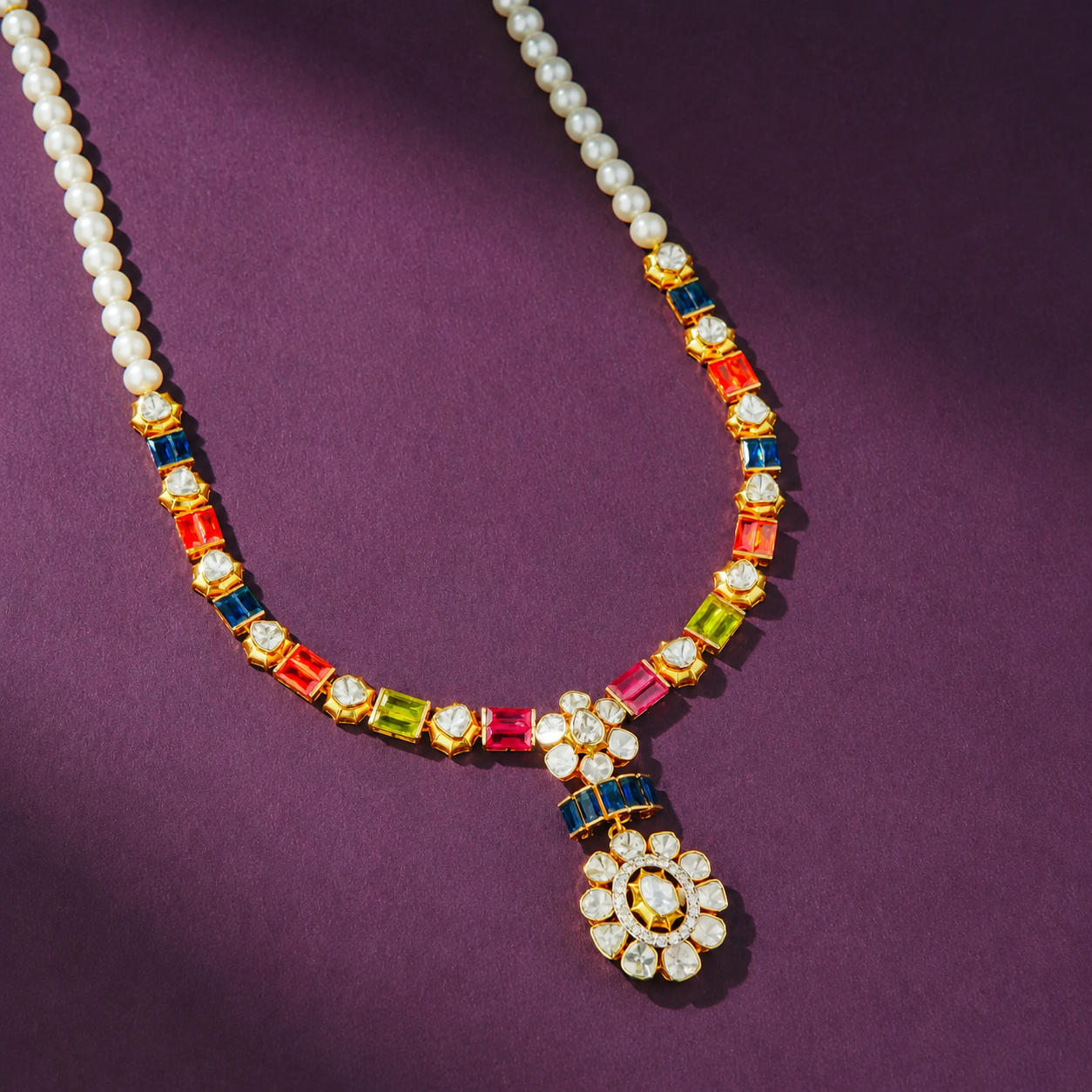 Multicoloured Gemstone Necklace