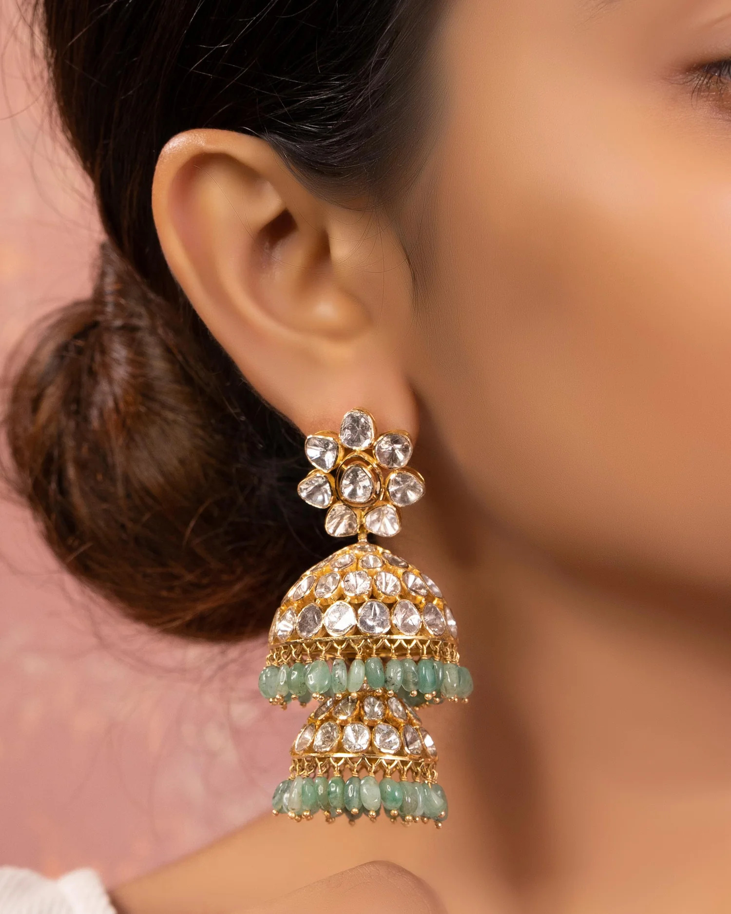 Polki Jhumkas