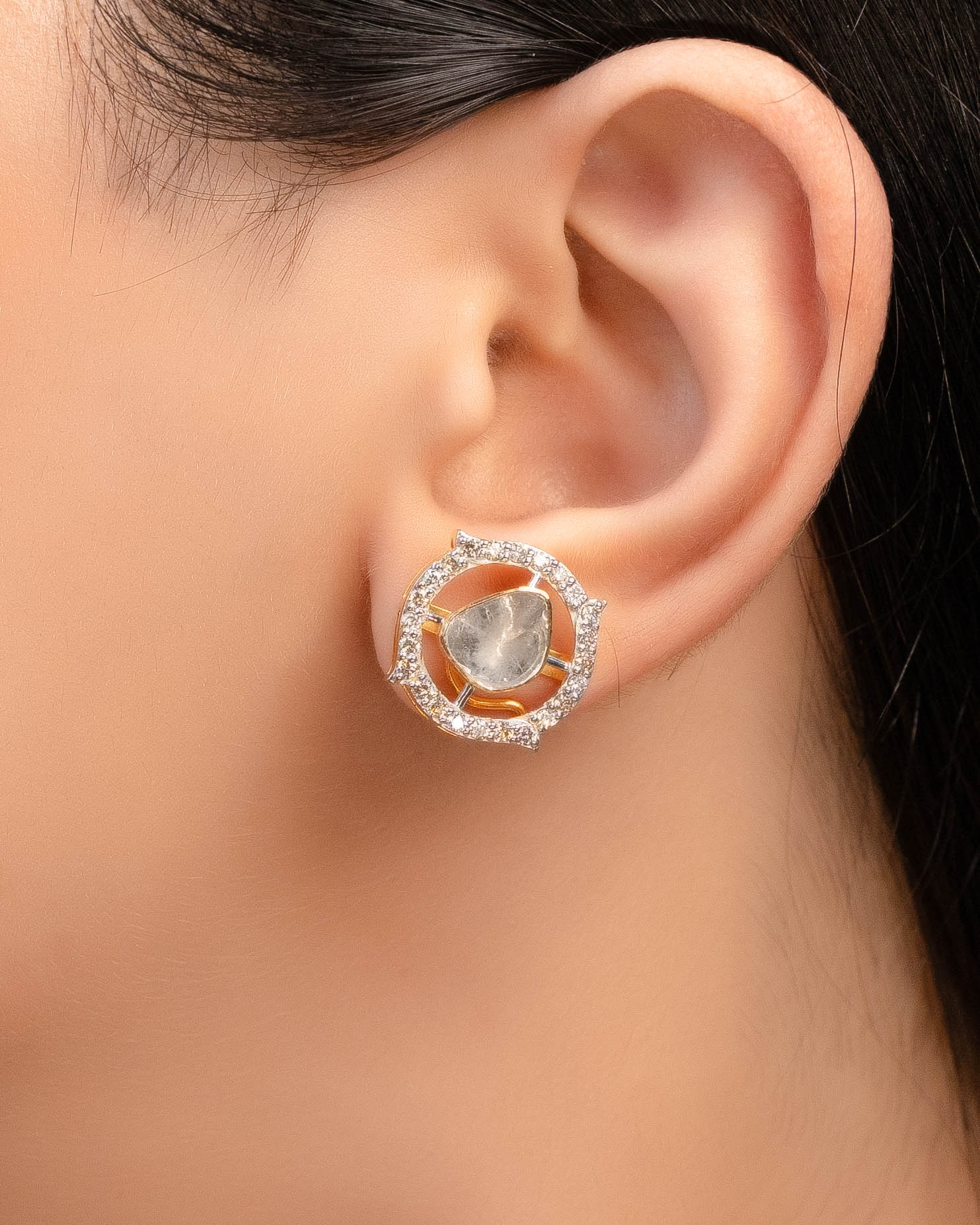 Polki Stud Earrings