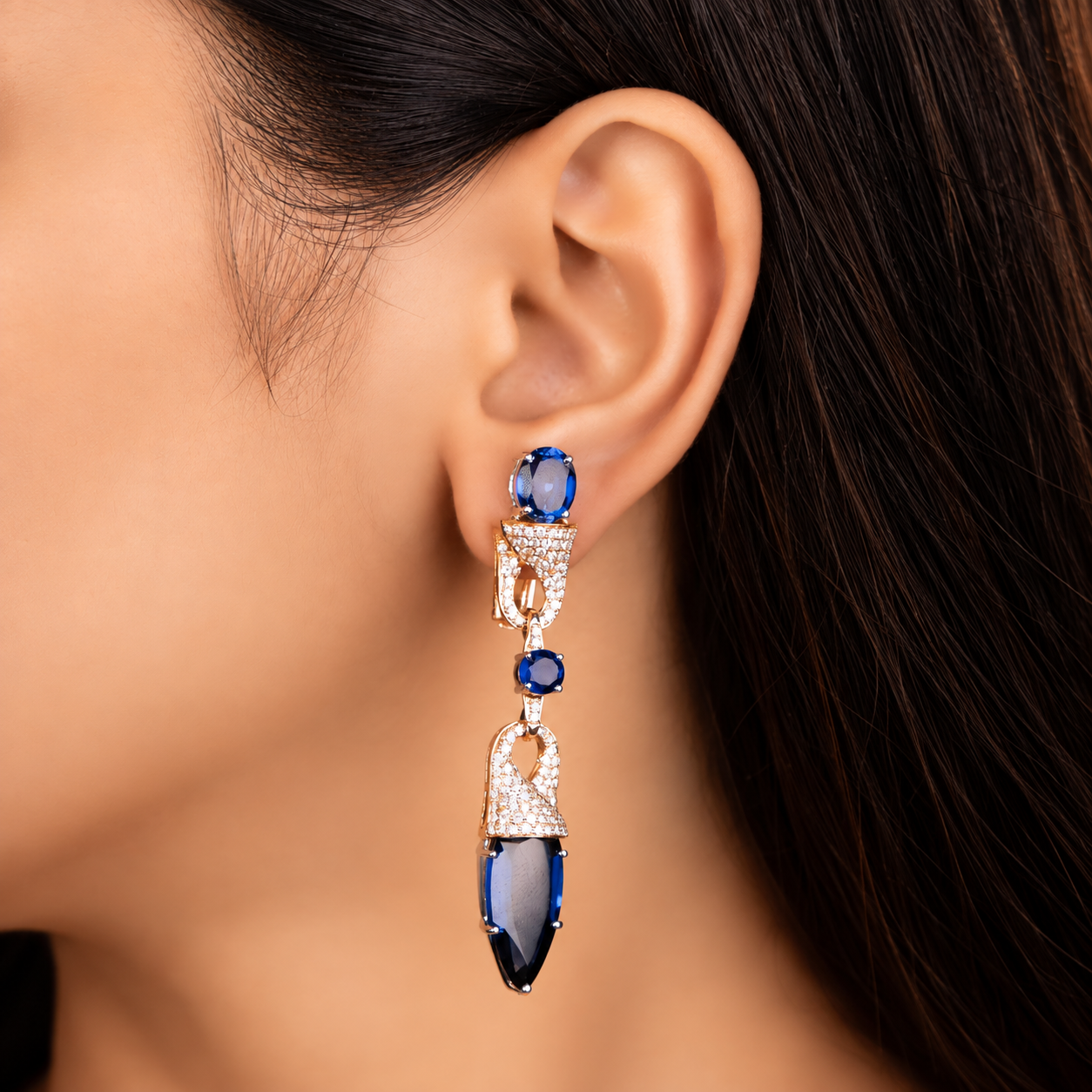 Sapphire Drop Earrings