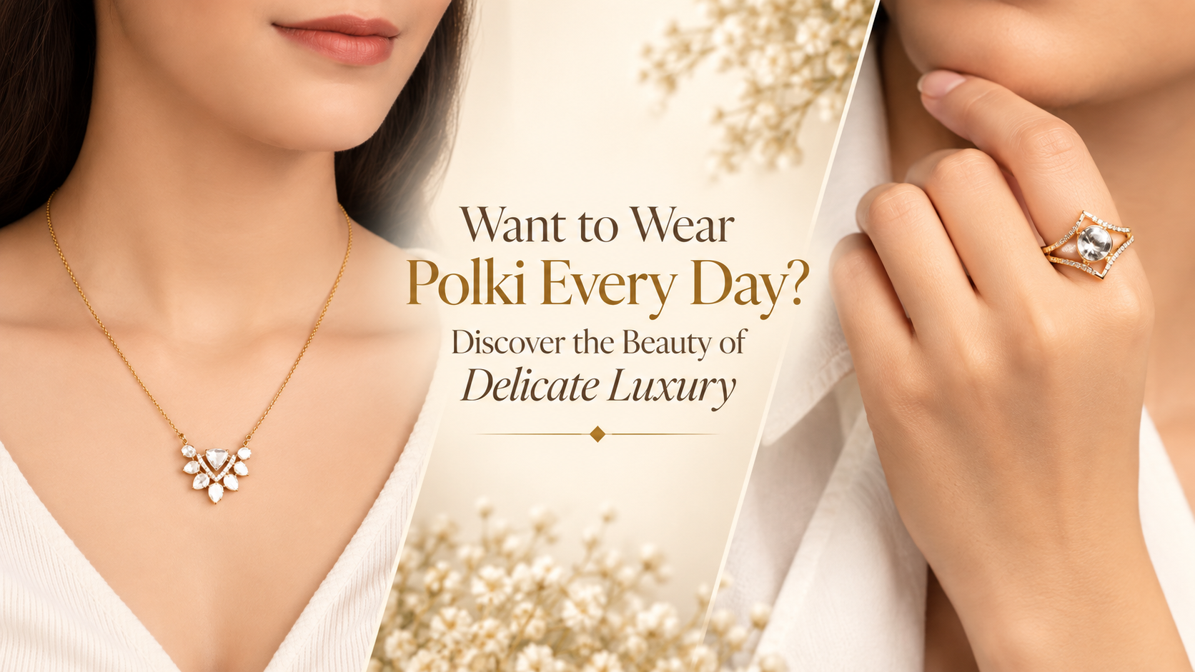 delicate polki jewellery for daily wear