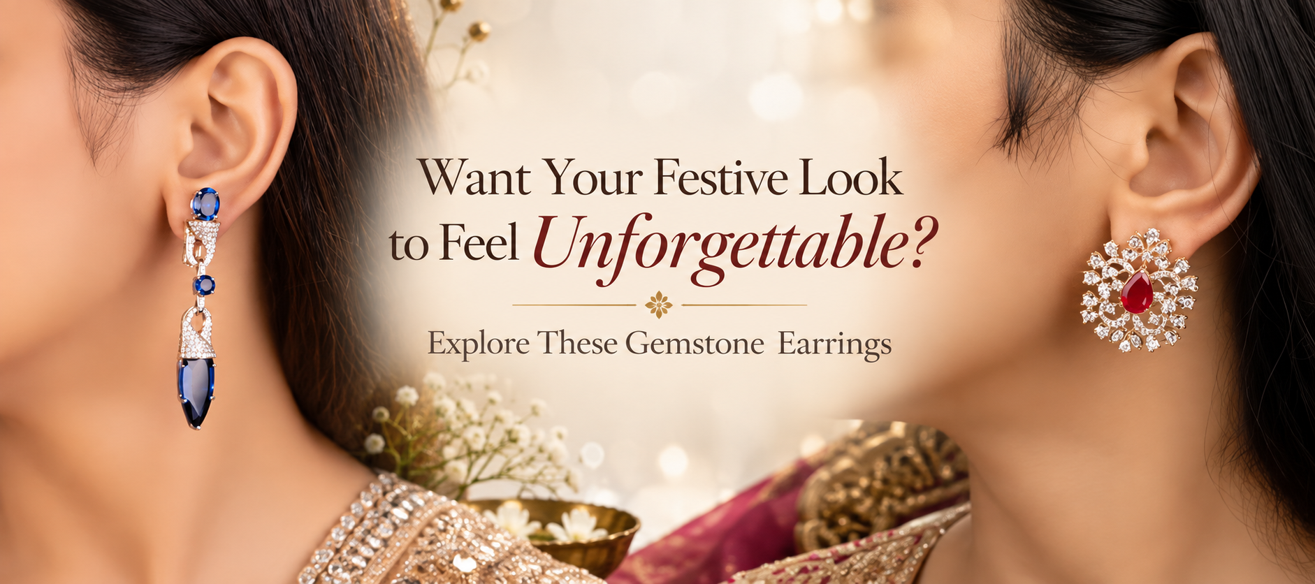 gemstone earrings for festive look