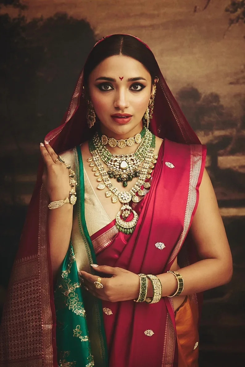 jewellery for banarasi saree