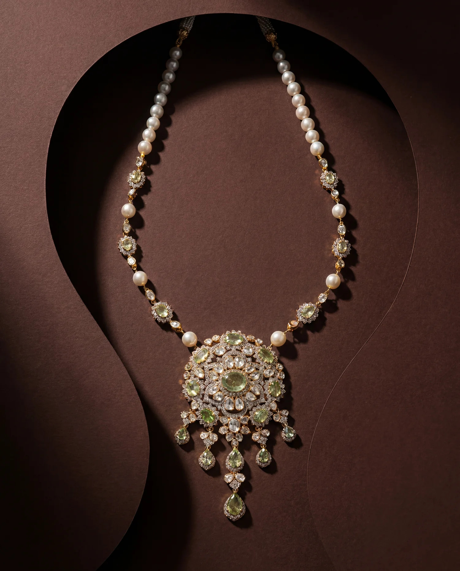 jewellery for brown dress