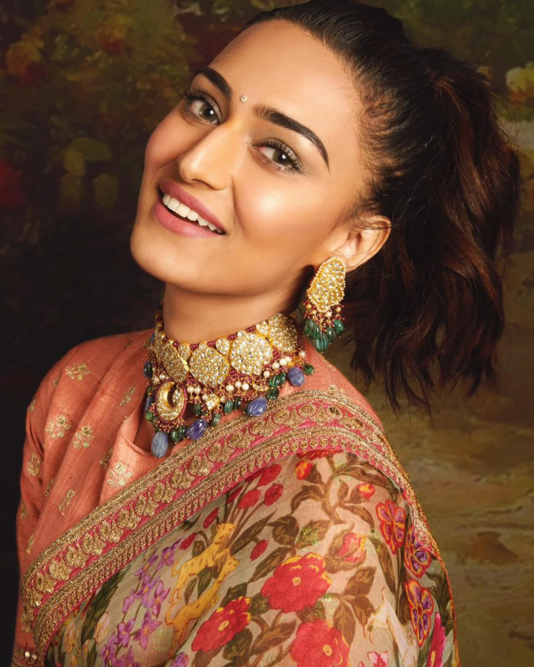 jewellery for organza saree