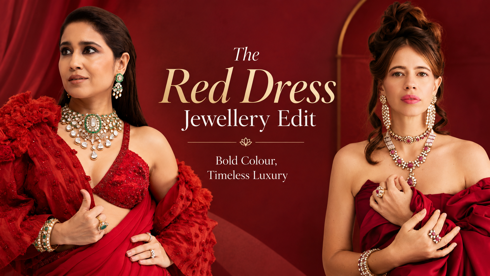 jewellery for red dress