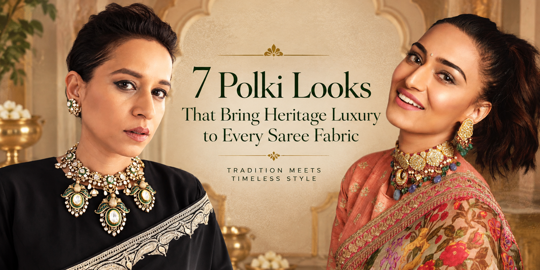 polki jewellery for saree