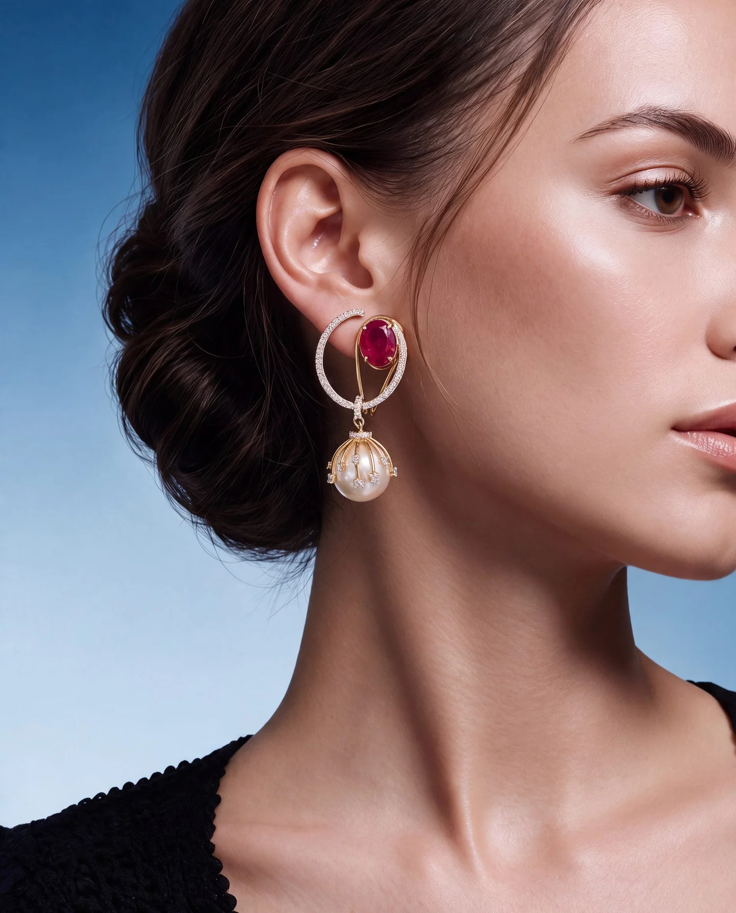 Diamond Hoop Earrings