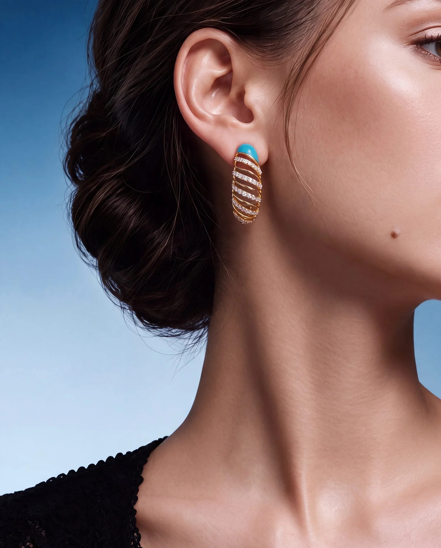 big diamond hoop earrings