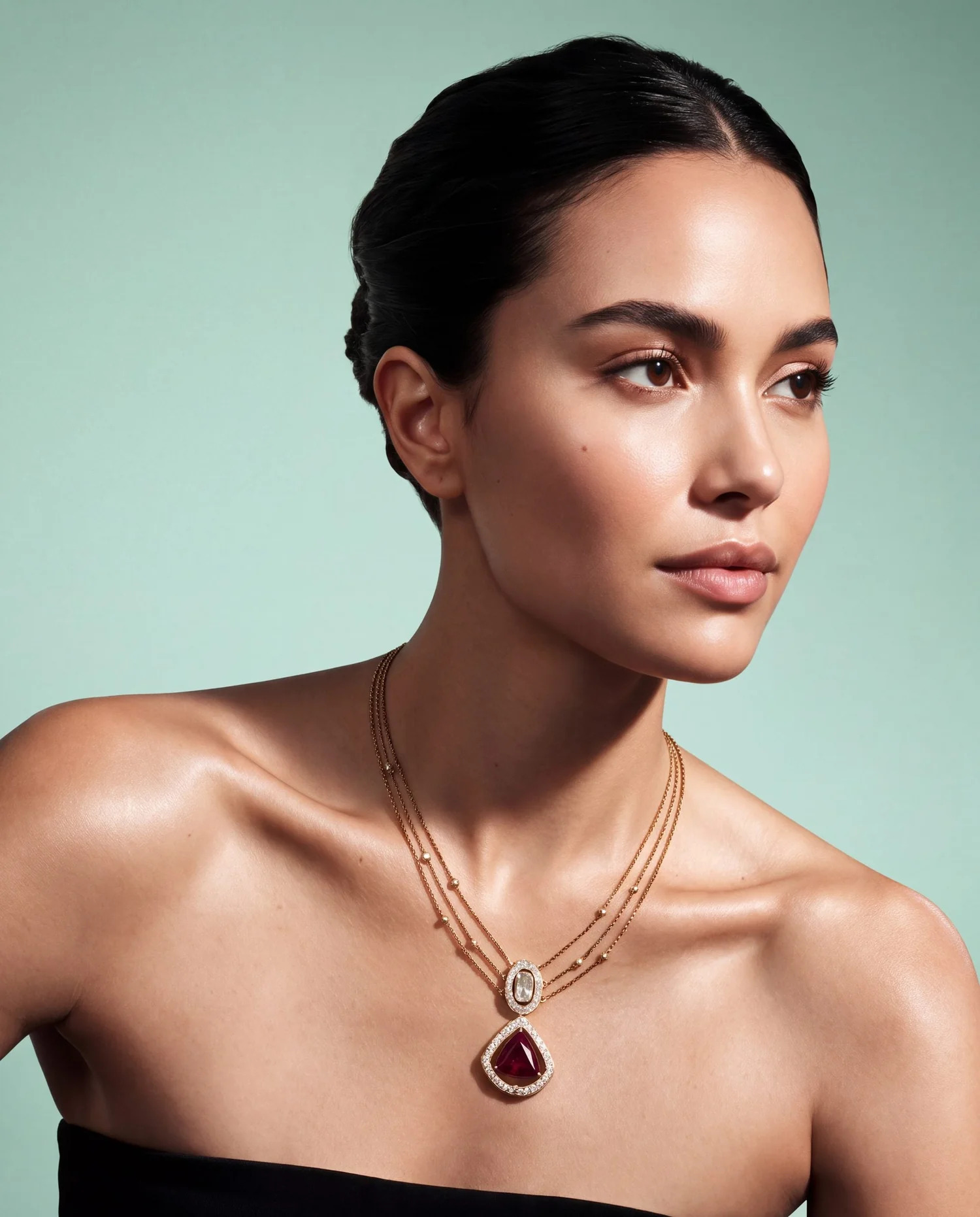 dainty polki pendant