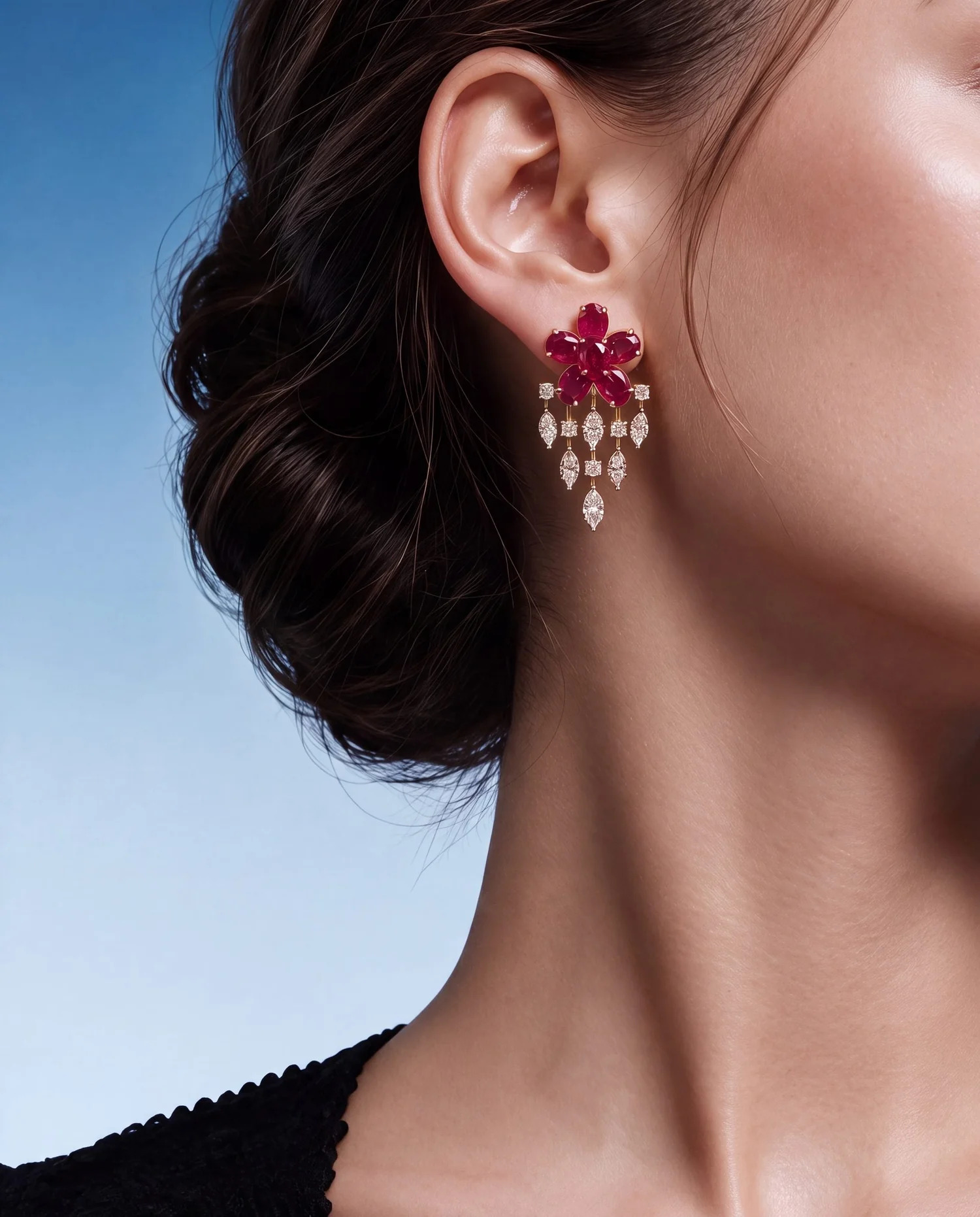 diamond earrings for festive look