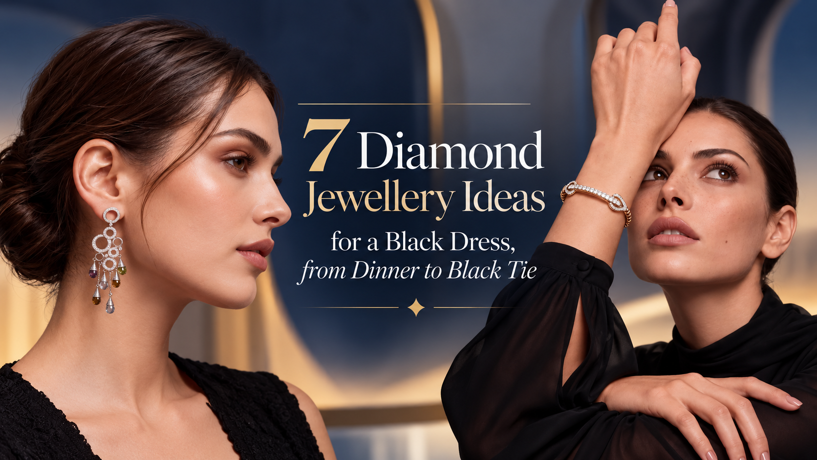 diamond jewellery for black dress
