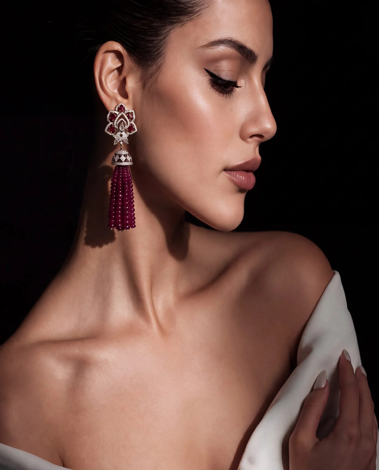 diamond jhumka earrings
