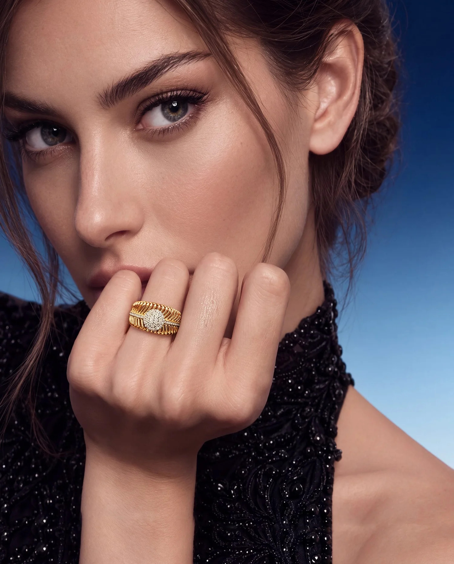 diamond ring for black dress