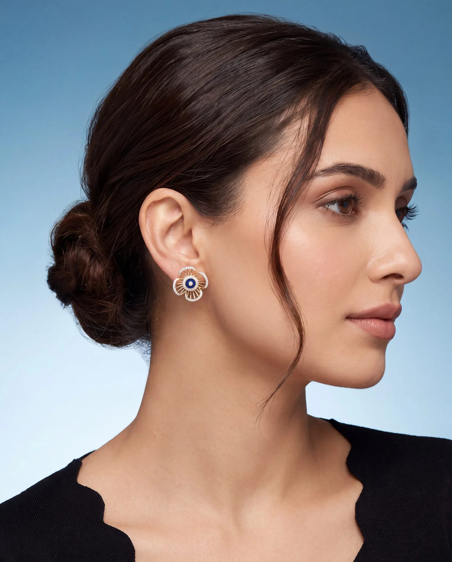 diamond-stud earrings for black dress