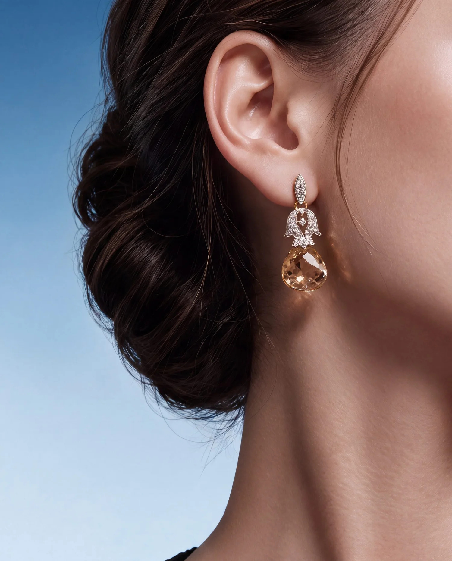 drop earrings for party look