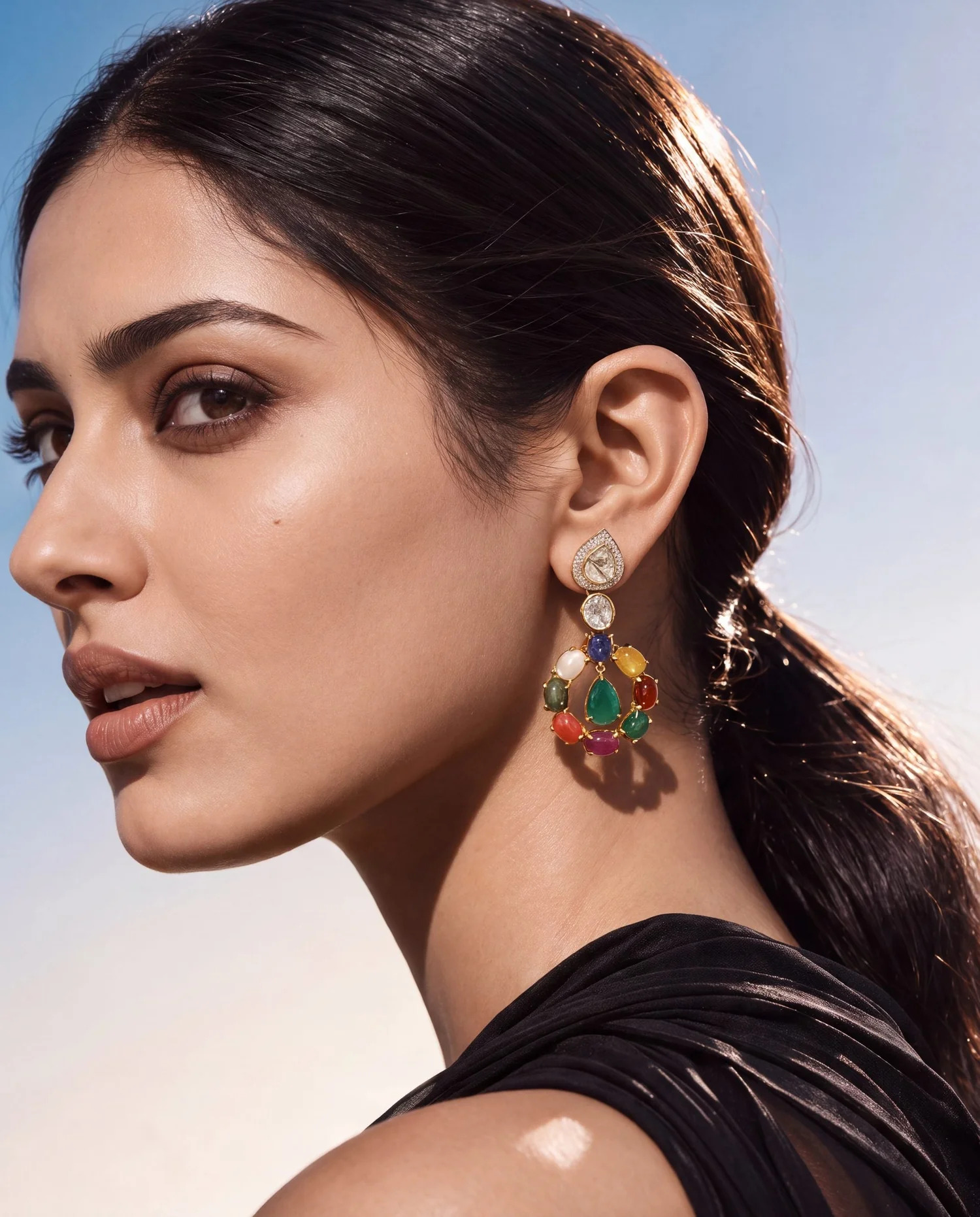 earringsf for bride hairstyle