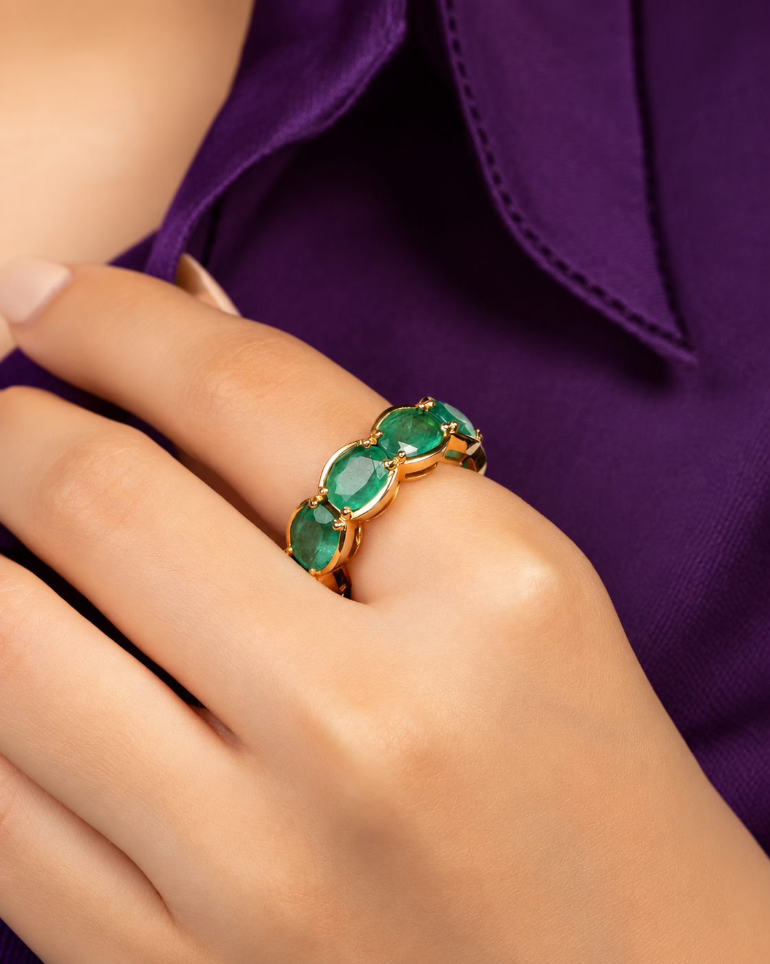 jewellery for deep purple dress