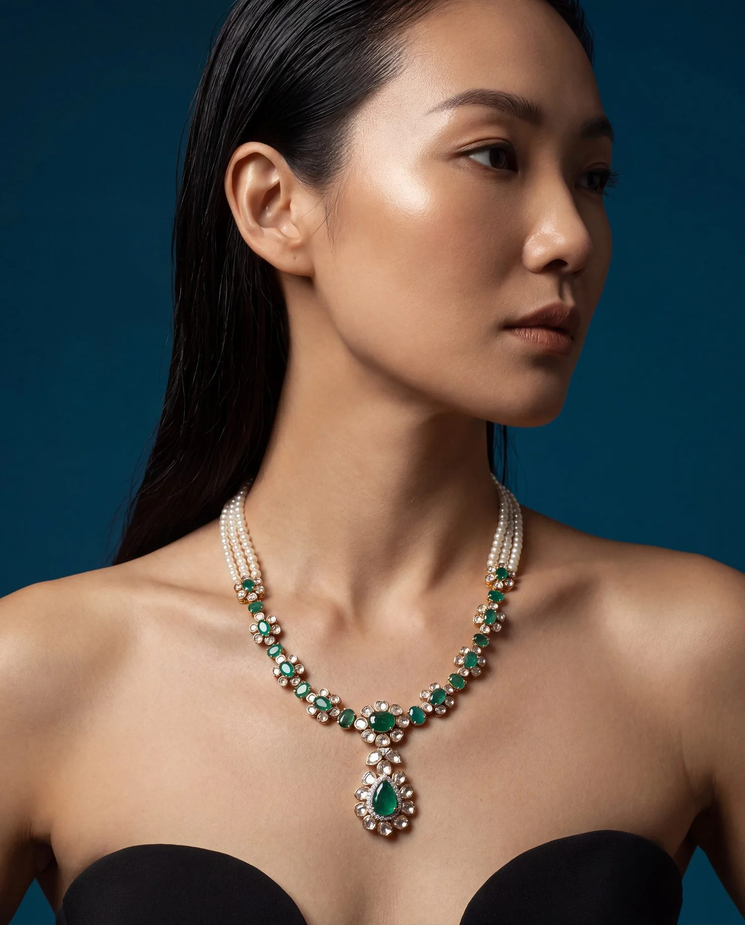 necklace for strapeless gown