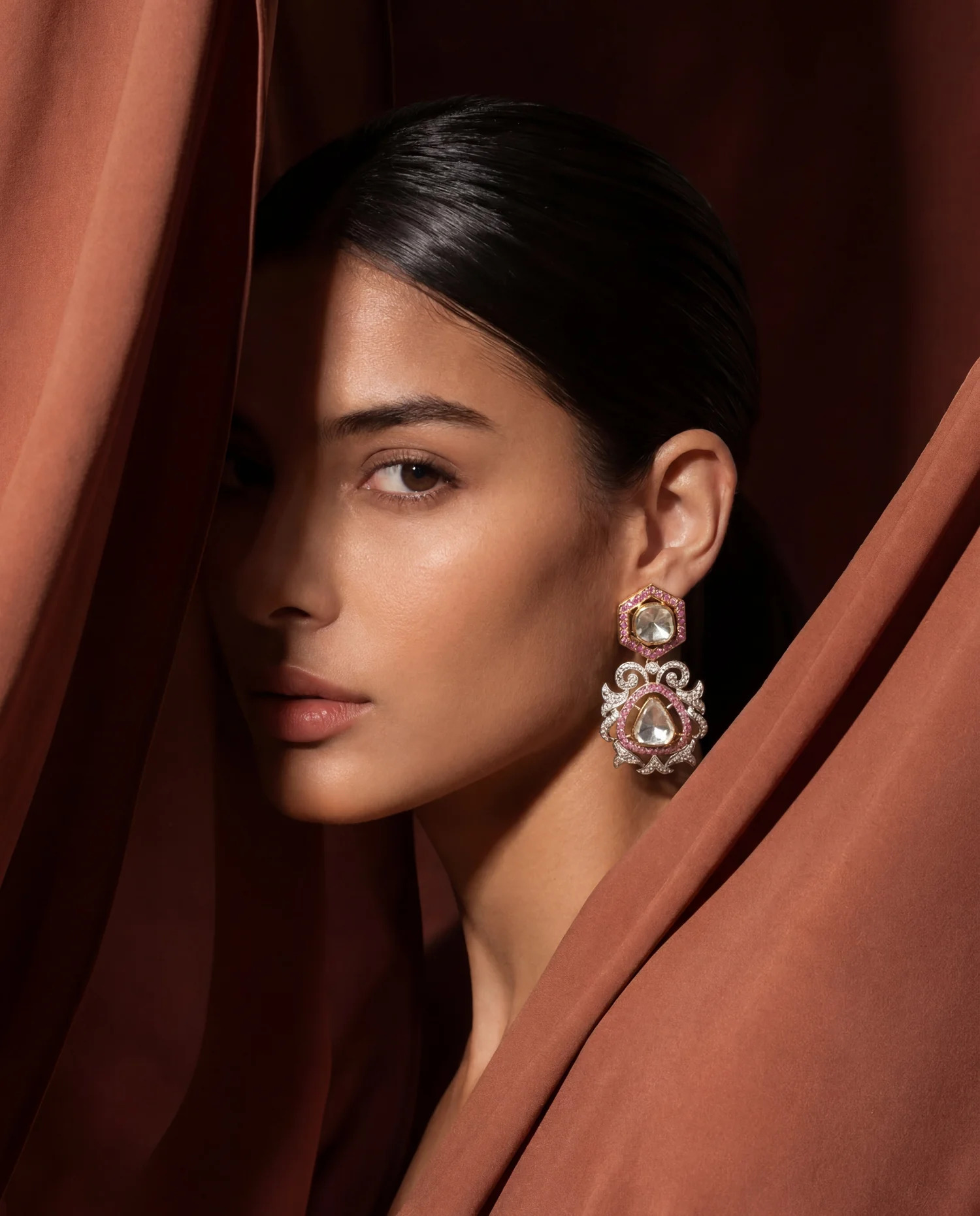 polki earrings for cocktail party