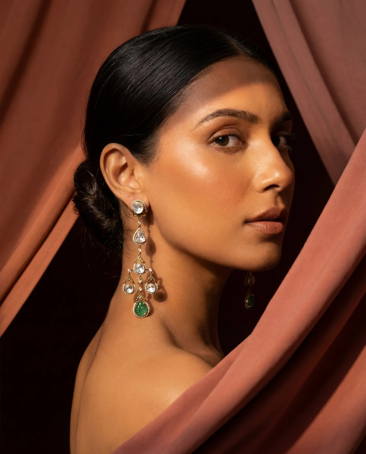 polki earrings for party look
