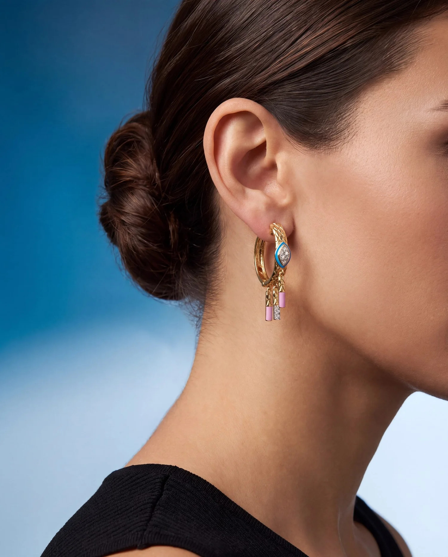 real diamond hoop earrings
